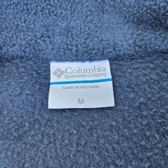 Columbia Women Vest Zip Up Blue Fleece Sleeve Less Jacket WHISTLER Coat Size M - Picture 8 of 10